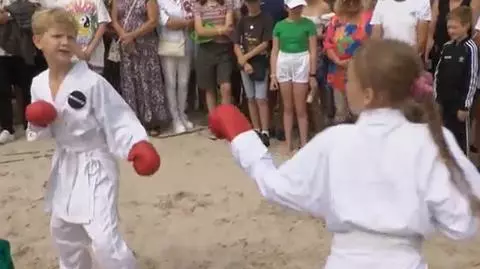 Karate na plaży w Kołobrzegu
