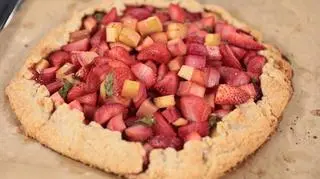 Tarta rustykalna z rabarbarem