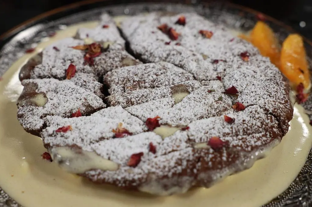 Brownie z musem malinowym