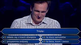 "Milionerzy". Co to jest triola? 