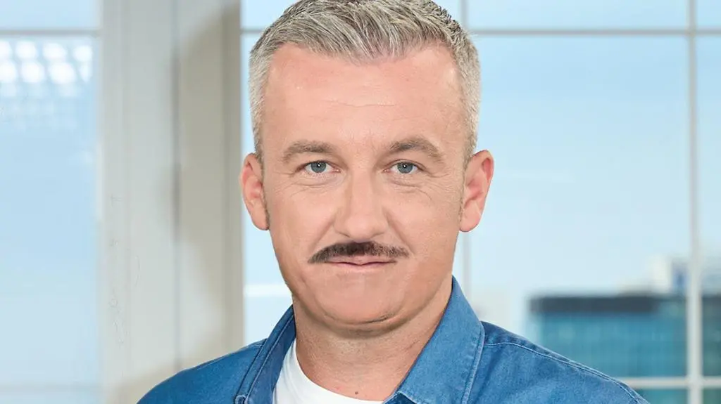 Krzysztof Skórzyński z wąsem