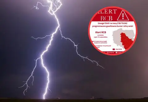 Alert RCB na terenie 10 województw. "Gwałtowne burze i silny wiatr" 