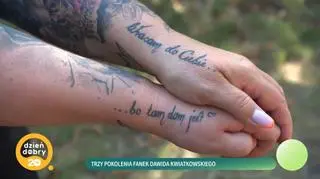 Tekst piosenki Dawida Kwiatkowskiego na tatuażach. 