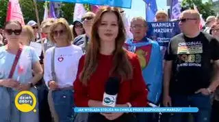 Jak wygląda stolica na chwilę przed rozpoczęciem marszu? 