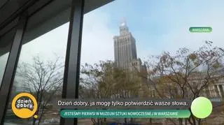 Jesteśmy pierwsi w Muzeum Sztuki Nowoczesnej w Warszawie – napisy