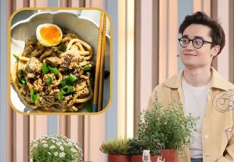 Udon w kremowym sosie borowikowym według Rozkosznego. "15 minut i obiad gotowy"