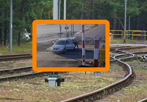 Na przejeździe kolejowym o mały włos nie doszło do tragedii. Kobieta ledwo zdążyła