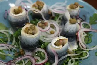 Matyjasy na jabłku z porem