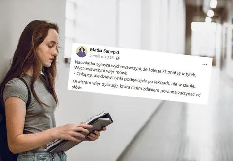 Uczennica zgłosiła wychowawczyni, że kolega ją klepnął. Reakcja nauczycielki oburzyła rodziców