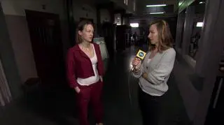 Aleksandra Adamska na planie "Skazanej"