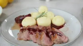 Kluski śląskie z kaczką
