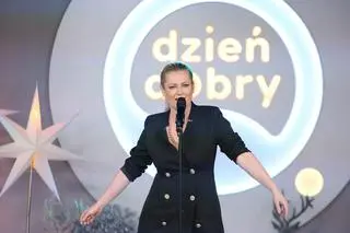 Olga Szomańska na scenie Dzień Dobry TVN
