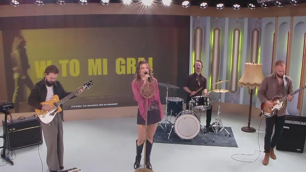 Ania Karwan na scenie Dzień Dobry TVN