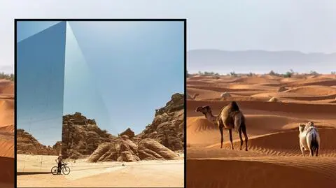 Arabia Saudyjska. Na pustyni stoi "niewidzialny" budynek z 3 tysięcy luster