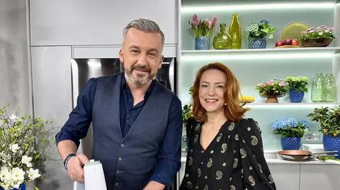 Marieta Marecka i Krzysztof Skórzyński w kuchni Dzień Dobry TVN