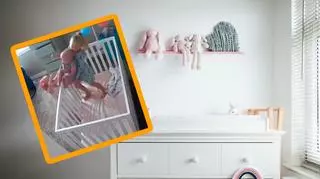 Ukryta kamerka zarejestrowała niebezpieczny moment w dziecięcym pokoju