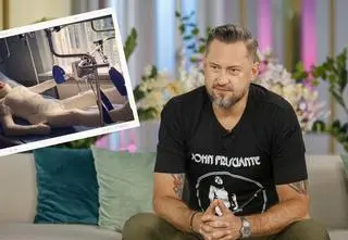 Marcin Prokop na szpitalnym łóżku cały w gipsie. Internauta: "Przeraziłem się" 