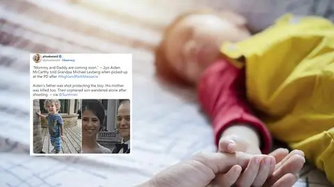2-letni Aidan stracił rodziców w strzelaninie