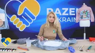 Maluje kurtki, by zarobić na leczenie szwagierki. Uchodźczyni z Ukrainy tworzy prawdziwe dzieła sztuki