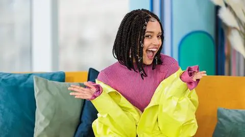 Sara James tańczy z Heidi Klum