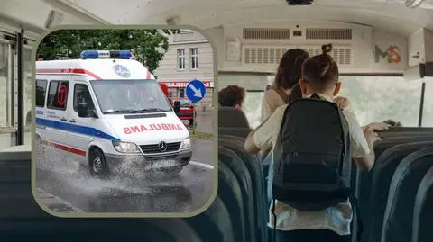 Kierowca zasłabł wioząc grupę uczniów