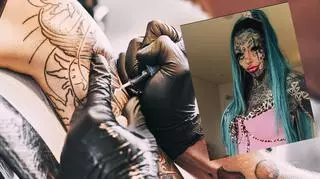 Influencerka ma 600 tatuaży, wykonała też inne zabiegi. Po jednym z nich straciła wzrok na 3 tygodnie