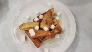 Hiszpańskie smażone bakłażany z miodem i kozim serem