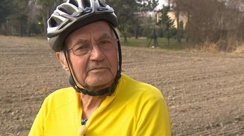 80-letni rowerzysta