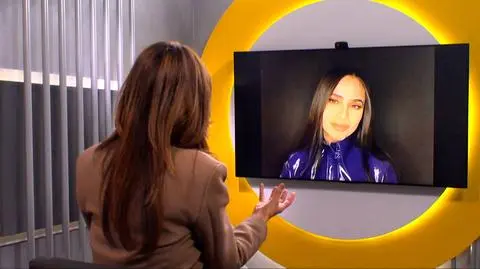 Sofia Carson podczas rozmowy Z Gabi Drzewicką