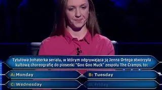 Pytanie o kultową Jennę Ortegę zaskoczyło nawet Huberta Urbańskiego. Padła ekspresowa odpowiedź