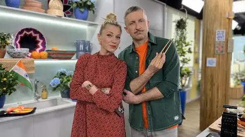 Daria Ładocha i Piotr Kucharski w kuchni Dzień Dobry TVN