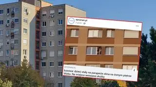 Dzieci stanęły w otwartym oknie na 8. piętrze. Były same w mieszkaniu