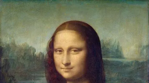 Luwr. Mona Lisa oblana zupą pomidorową.