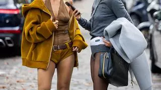 Trend "no pants" podbija ulice. Stylizacji nie oparła się Lara Gessler i Kendall Jenner
