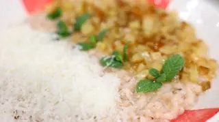 Risotto z gorgonzolą i gruszką