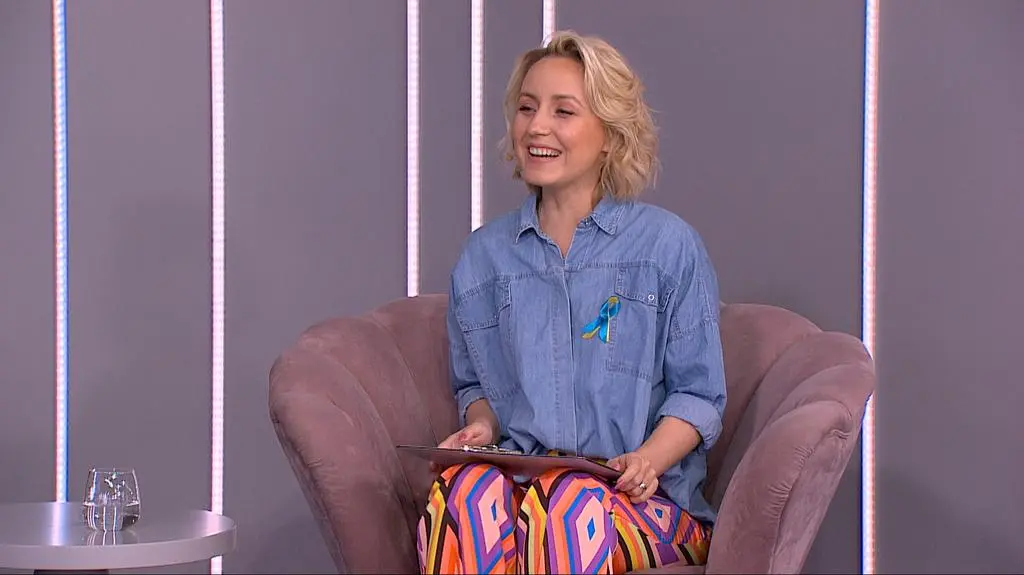 Sandra Hajduk Popińska w studiu Dzień Dobry TVN
