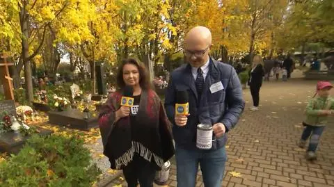 Anna Dymna na cmentarzu Rakowickim