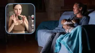 Mama włożyła awokado pod bluzkę