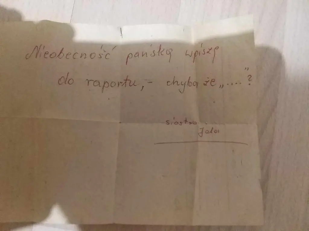 List od pani Joli
