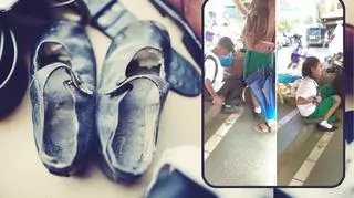 To rodzeństwo każdego dnia naprawia buty, by zarobić na szkołę