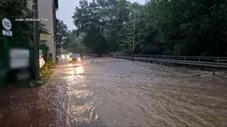 Bielsko-Biała pod wodą. "Takiego deszczu nie widziano od 10 lat"
