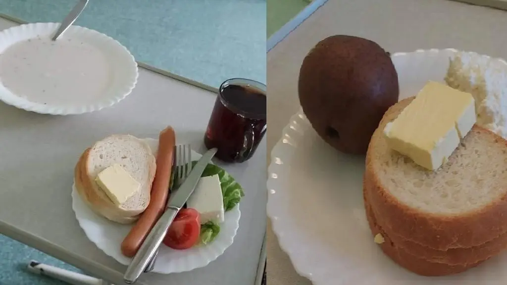 szpitalne jedzenie 