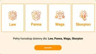 Horoskop dzienny: Lew, Panna, Waga, Skorpion