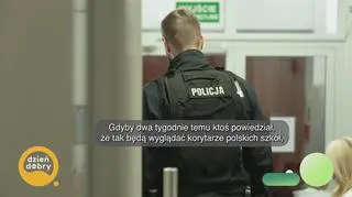 Kontrole policji w szkołach - napisy