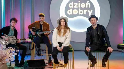 Piotr Lato i Karolina Charko na scenie Dzień Dobry TVN