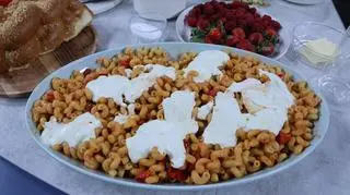 Makaron cavatappi z sercem twarogowym 