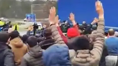 "Uwaga! TVN": Protest kierowców pracujących dla polskiej firmy