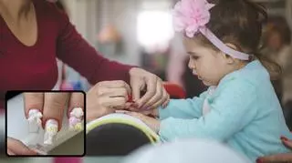 "Sakralny" manicure dla dzieci to nowy trend na komunię? Nagranie podzieliło internautów