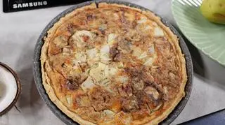 Wytrawna tarta z serem pleśniowym i gruszkami