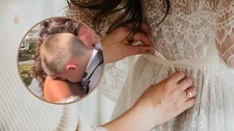 Mama w sukni ślubnej